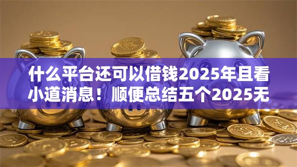 什么平台还可以借钱2025年且看小道消息！顺便总结五个2025无视双黑分期口子