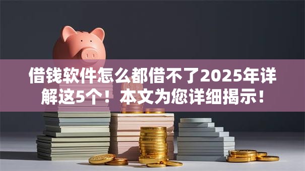 借钱软件怎么都借不了2025年详解这5个!本文为您详细揭示! 借钱软件怎么都借不了2025年详解这5个!本文为您详细揭示!
