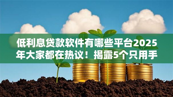 低利息贷款软件有哪些平台2025年大家都在热议!揭露5个只用手机号就可以贷款的软件 低利息贷款软件有哪些平台2025年大家都在热议!揭露5个只用手机号就可以贷款的软件
