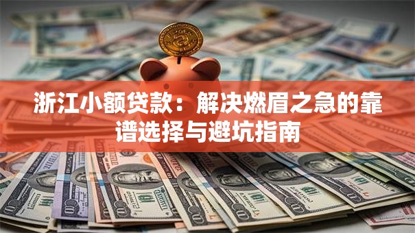 浙江小额贷款:解决燃眉之急的靠谱选择与避坑指南 浙江小额贷款:解决燃眉之急的靠谱选择与避坑指南