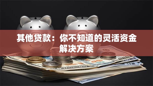 其他贷款：你不知道的灵活资金解决方案
