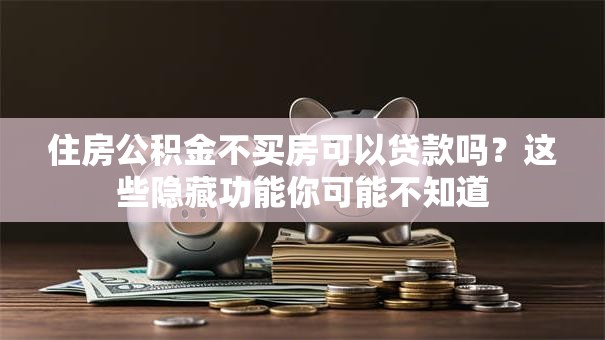 住房公积金不买房可以贷款吗?这些隐藏功能你可能不知道 住房公积金不买房可以贷款吗?这些隐藏功能你可能不知道