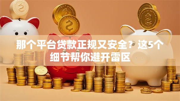 那个平台贷款正规又安全?这5个细节帮你避开雷区 那个平台贷款正规又安全?这5个细节帮你避开雷区