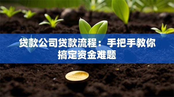 贷款公司贷款流程:手把手教你搞定资金难题 贷款公司贷款流程:手把手教你搞定资金难题
