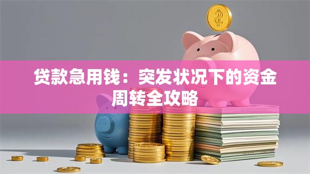 贷款急用钱:突发状况下的资金周转全攻略 贷款急用钱:突发状况下的资金周转全攻略