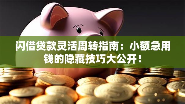 闪借贷款灵活周转指南:小额急用钱的隐藏技巧大公开! 闪借贷款灵活周转指南:小额急用钱的隐藏技巧大公开!