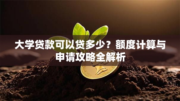 大学贷款可以贷多少?额度计算与申请攻略全解析 大学贷款可以贷多少?额度计算与申请攻略全解析
