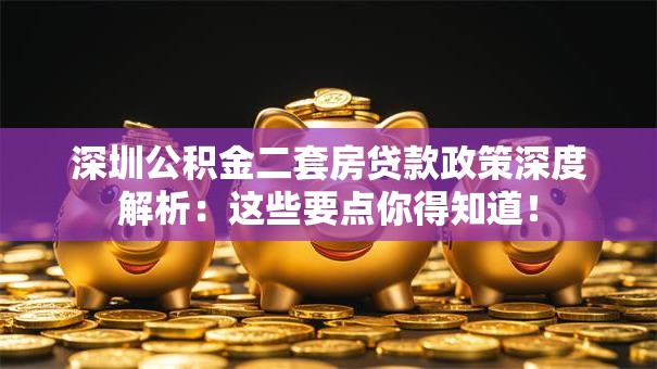 深圳公积金二套房贷款政策深度解析：这些要点你得知道！