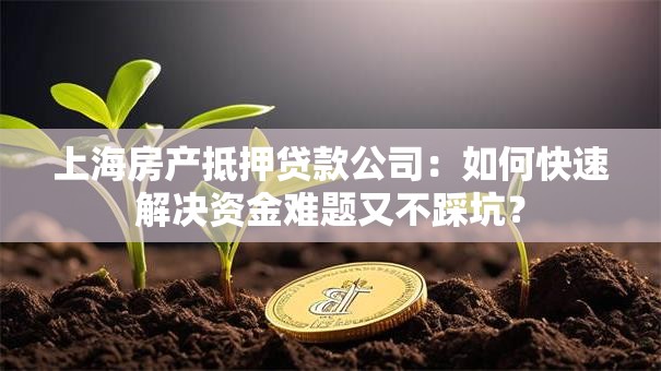 上海房产抵押贷款公司:如何快速解决资金难题又不踩坑? 上海房产抵押贷款公司:如何快速解决资金难题又不踩坑?