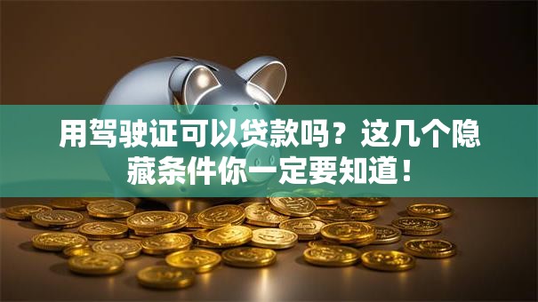 用驾驶证可以贷款吗?这几个隐藏条件你一定要知道! 用驾驶证可以贷款吗?这几个隐藏条件你一定要知道!