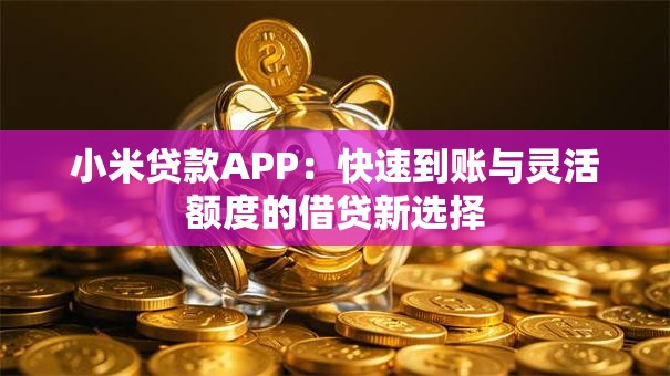 小米贷款APP:快速到账与灵活额度的借贷新选择 小米贷款APP:快速到账与灵活额度的借贷新选择