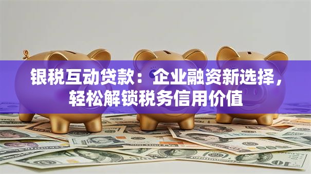 银税互动贷款:企业融资新选择,轻松解锁税务信用价值 银税互动贷款:企业融资新选择,轻松解锁税务信用价值