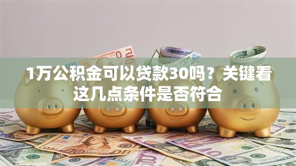 1万公积金可以贷款30吗?关键看这几点条件是否符合 1万公积金可以贷款30吗?关键看这几点条件是否符合