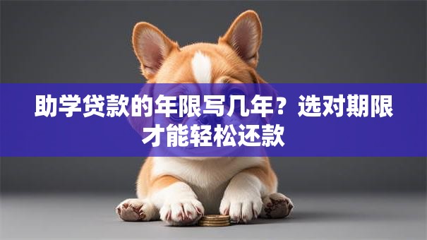 助学贷款的年限写几年？选对期限才能轻松还款