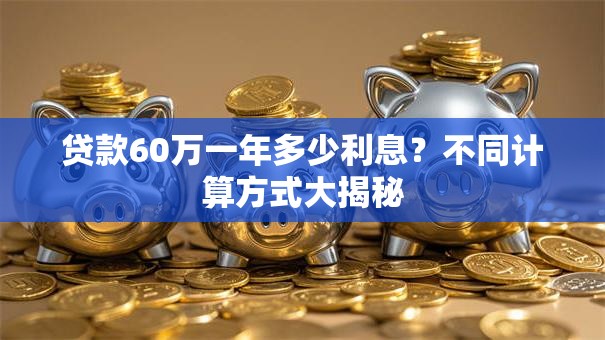 贷款60万一年多少利息？不同计算方式大揭秘
