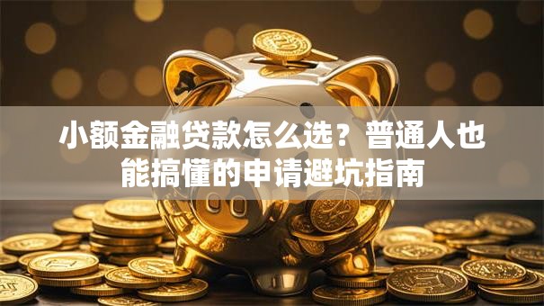 小额金融贷款怎么选？普通人也能搞懂的申请避坑指南