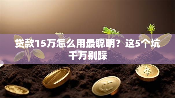 贷款15万怎么用最聪明？这5个坑千万别踩