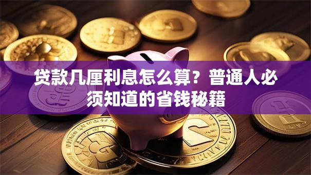 贷款几厘利息怎么算？普通人必须知道的省钱秘籍