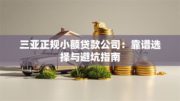 三亚正规小额贷款公司：靠谱选择与避坑指南