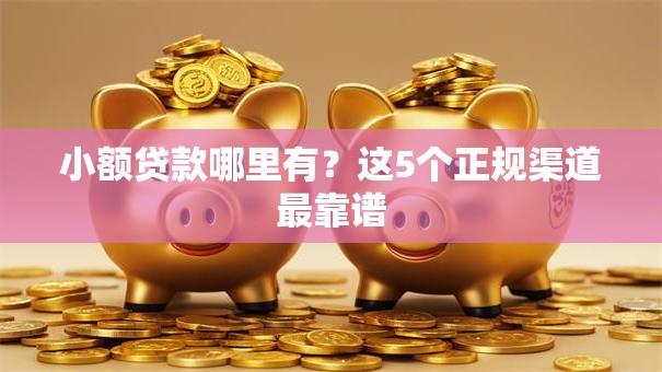 小额贷款哪里有？这5个正规渠道最靠谱