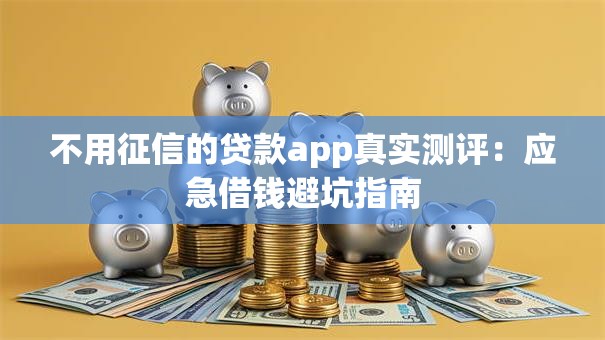 不用征信的贷款app真实测评：应急借钱避坑指南