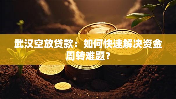 武汉空放贷款：如何快速解决资金周转难题？