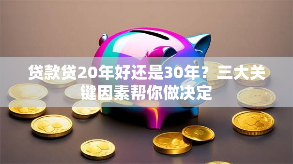 贷款贷20年好还是30年？三大关键因素帮你做决定