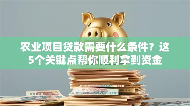 农业项目贷款需要什么条件？这5个关键点帮你顺利拿到资金