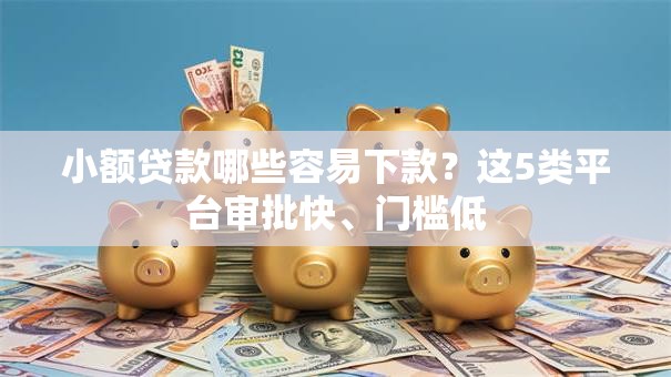 小额贷款哪些容易下款？这5类平台审批快、门槛低