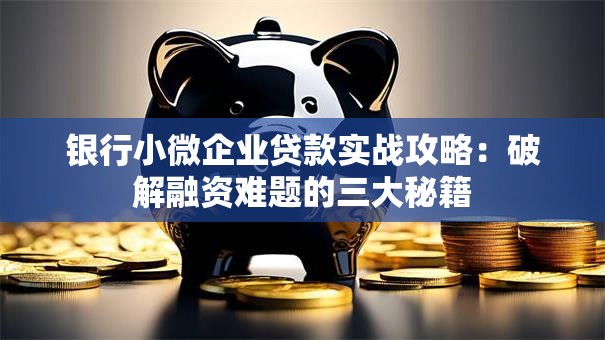 银行小微企业贷款实战攻略：破解融资难题的三大秘籍