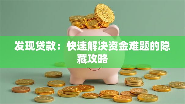 发现贷款:快速解决资金难题的隐藏攻略 发现贷款:快速解决资金难题的隐藏攻略