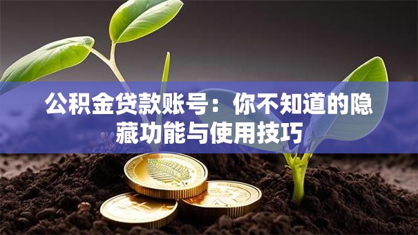 公积金贷款账号：你不知道的隐藏功能与使用技巧