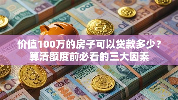 价值100万的房子可以贷款多少？算清额度前必看的三大因素