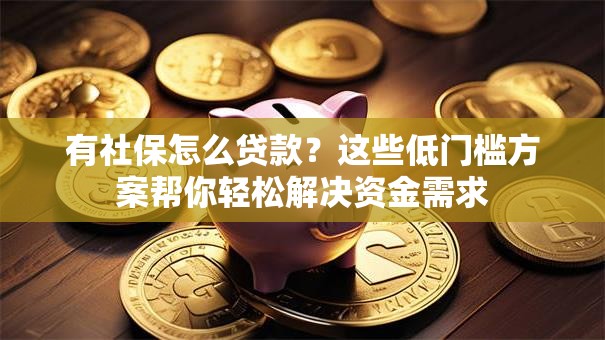 有社保怎么贷款？这些低门槛方案帮你轻松解决资金需求