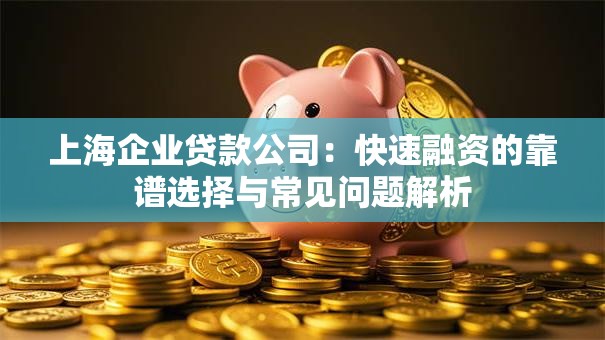上海企业贷款公司：快速融资的靠谱选择与常见问题解析