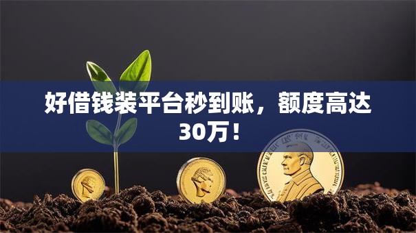 好借钱装平台秒到账，额度高达30万！