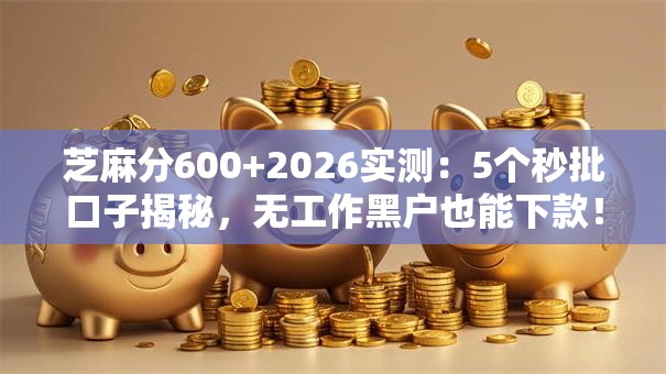 芝麻分600+2026实测:5个秒批口子揭秘,无工作黑户也能下款! 芝麻分600+2026实测:5个秒批口子揭秘,无工作黑户也能下款!