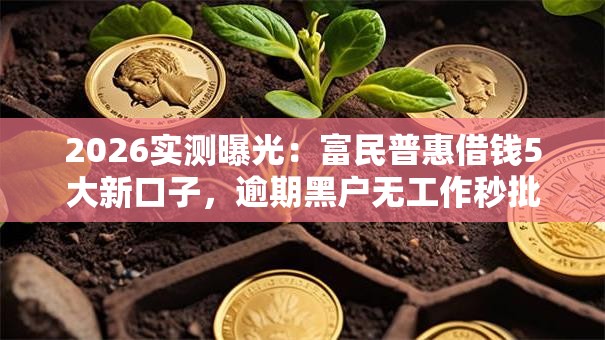 2026实测曝光：富民普惠借钱5大新口子，逾期黑户无工作秒批低门槛！