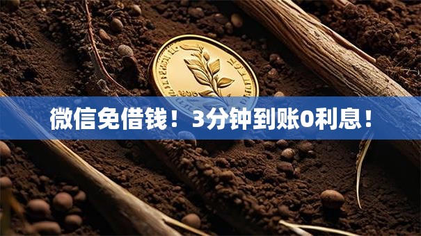 微信免借钱!3分钟到账0利息! 微信免借钱!3分钟到账0利息!