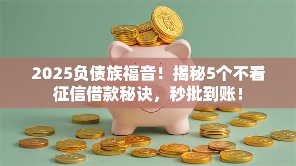 2025负债族福音!揭秘5个不看征信借款秘诀,秒批到账! 2025负债族福音!揭秘5个不看征信借款秘诀,秒批到账!