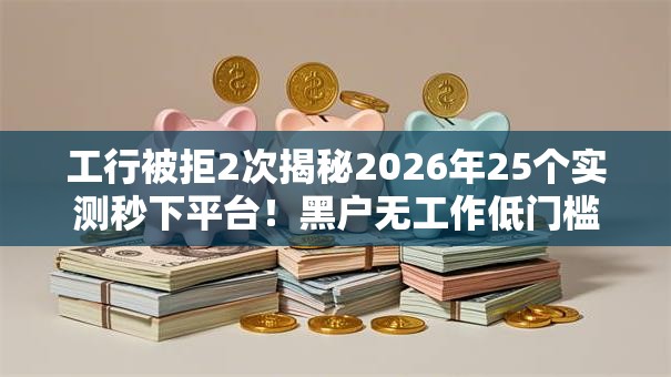 工行被拒2次揭秘2026年25个实测秒下平台!黑户无工作低门槛秒批 工行被拒2次揭秘2026年25个实测秒下平台!黑户无工作低门槛秒批
