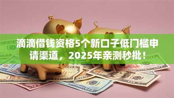 滴滴借钱资格5个新口子低门槛申请渠道,2025年亲测秒批! 滴滴借钱资格5个新口子低门槛申请渠道,2025年亲测秒批!
