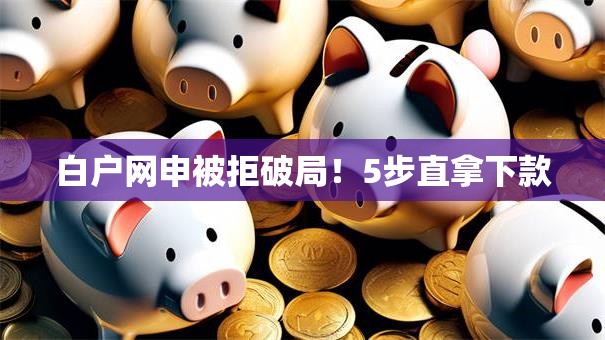 白户网申被拒破局！5步直拿下款