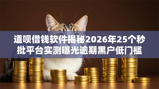 道呗借钱软件揭秘2026年25个秒批平台实测曝光逾期黑户低门槛秒下款！