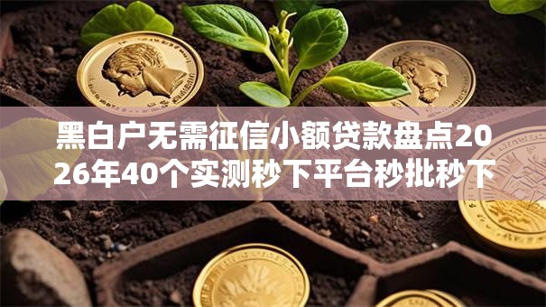 黑白户无需征信小额贷款盘点2026年40个实测秒下平台秒批秒下低门槛逾期黑户无工作可下