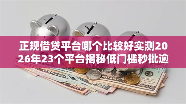 正规借贷平台哪个比较好实测2026年23个平台揭秘低门槛秒批逾期可下款! 正规借贷平台哪个比较好实测2026年23个平台揭秘低门槛秒批逾期可下款!