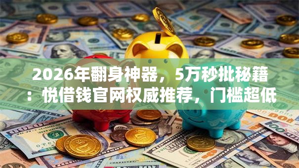 2026年翻身神器，5万秒批秘籍：悦借钱官网权威推荐，门槛超低秒下款！