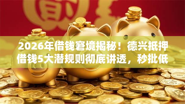 2026年借钱窘境揭秘!德兴抵押借钱5大潜规则彻底讲透,秒批低门槛强烈推荐! 2026年借钱窘境揭秘!德兴抵押借钱5大潜规则彻底讲透,秒批低门槛强烈推荐!