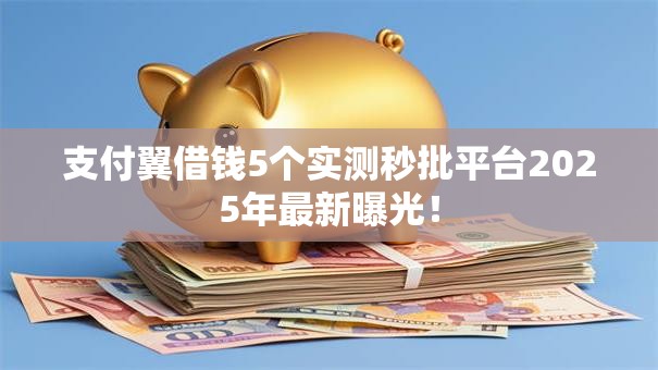 支付翼借钱5个实测秒批平台2025年最新曝光! 支付翼借钱5个实测秒批平台2025年最新曝光!