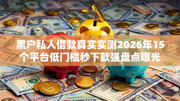 黑户私人借款真实实测2026年15个平台低门槛秒下款强盘点曝光！